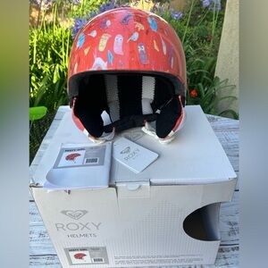 Roxy Kids Helmet - Red with Colorful Design